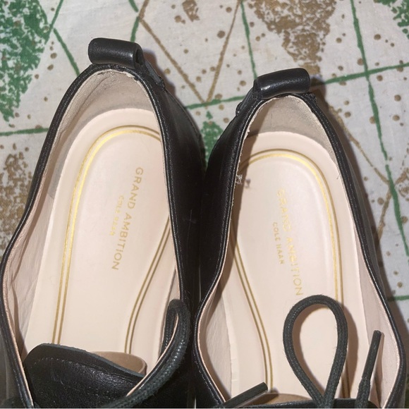Cole Haan loafers flats sneakers Comfort Shoes Lace up black leather size 9.5 - Picture 6 of 10
